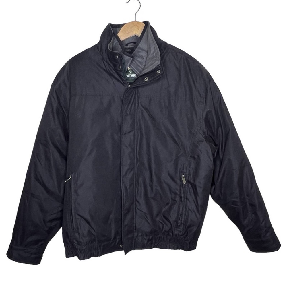 Weatherproof Black Microfiber Bomber Jacket Men’s Medium
